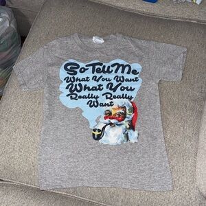 Gray Kids Shirt with Santa Print